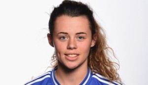 Chelsea Ladies Laura Rafferty during The Chelsea Ladies Photocall and Team Group at the Cobham Training Ground on 27th March 2014 in Cobham, England.